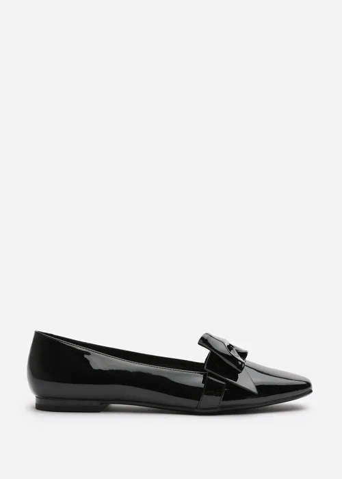 Where's That From Jessica Black Patent Square Toe Flats - 3 Image 1
