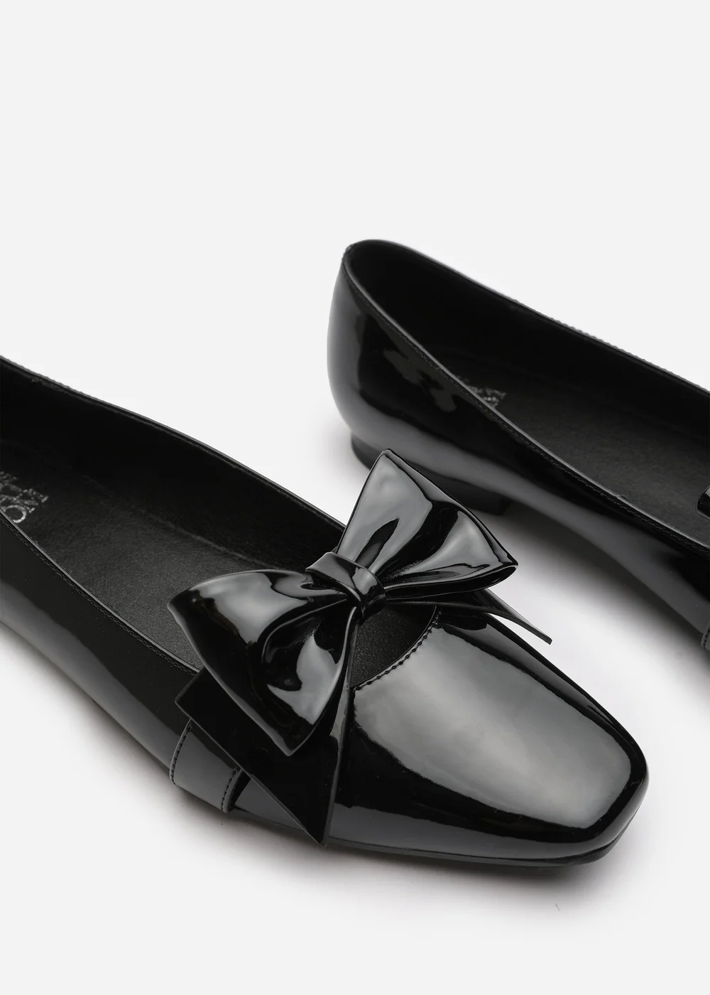 Where's That From Jessica Black Patent Square Toe Flats - 3 Image 4