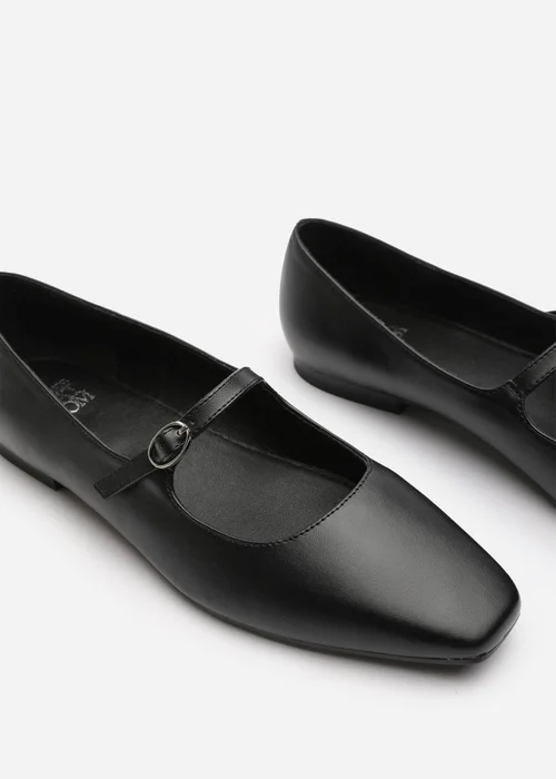 Where's That From Jennifer Black PU Wide Fit Mary Jane Flats - 4 Image 4