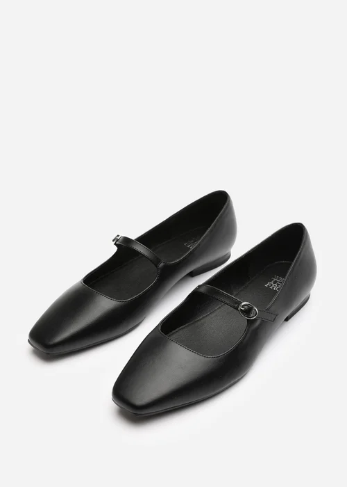 Where's That From Jennifer Black PU Wide Fit Mary Jane Flats - 4 Image 3