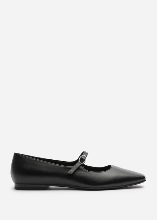Where's That From Jennifer Black PU Wide Fit Mary Jane Flats - 4 Image 2