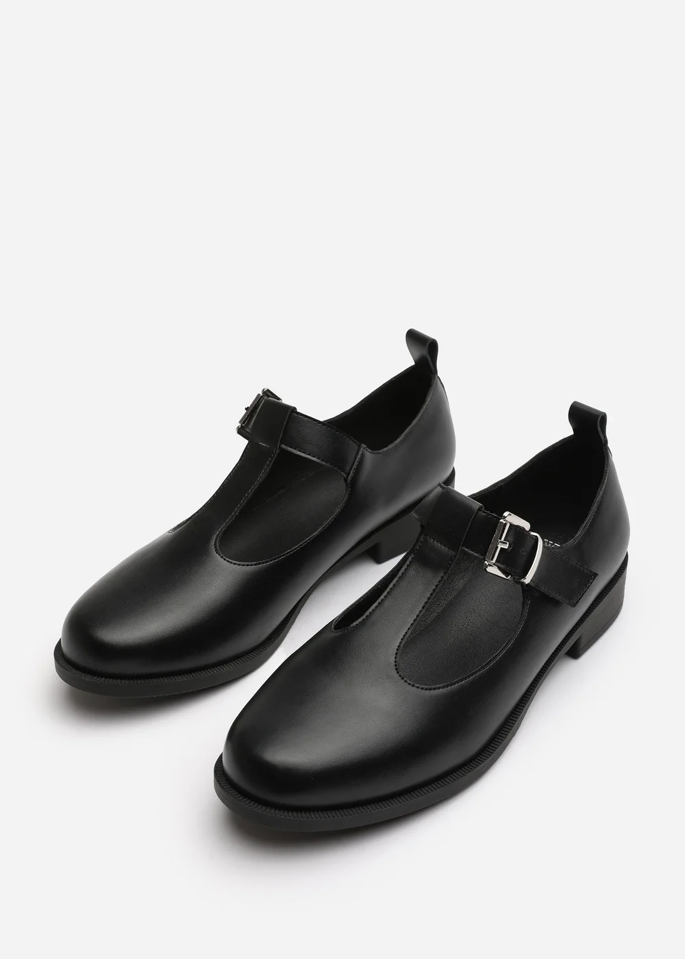 Where's That From Natalie Black PU Wide-Fit Mary Janes Loafers - 5 Image 4