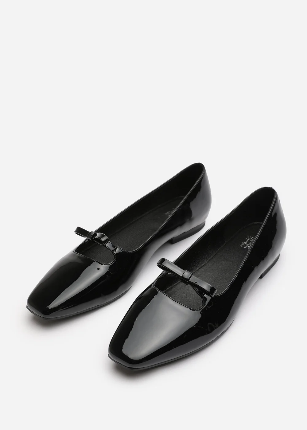 Where's That From Hope Black Patent Square Toe Flats - 3 Image 3
