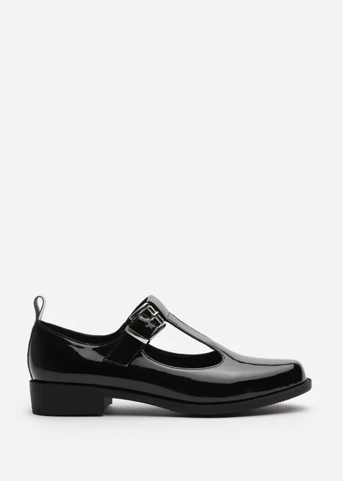 Where's That From Natalie Black Patent Extra Wide-Fit Mary Janes Loafers - 4 Image 3