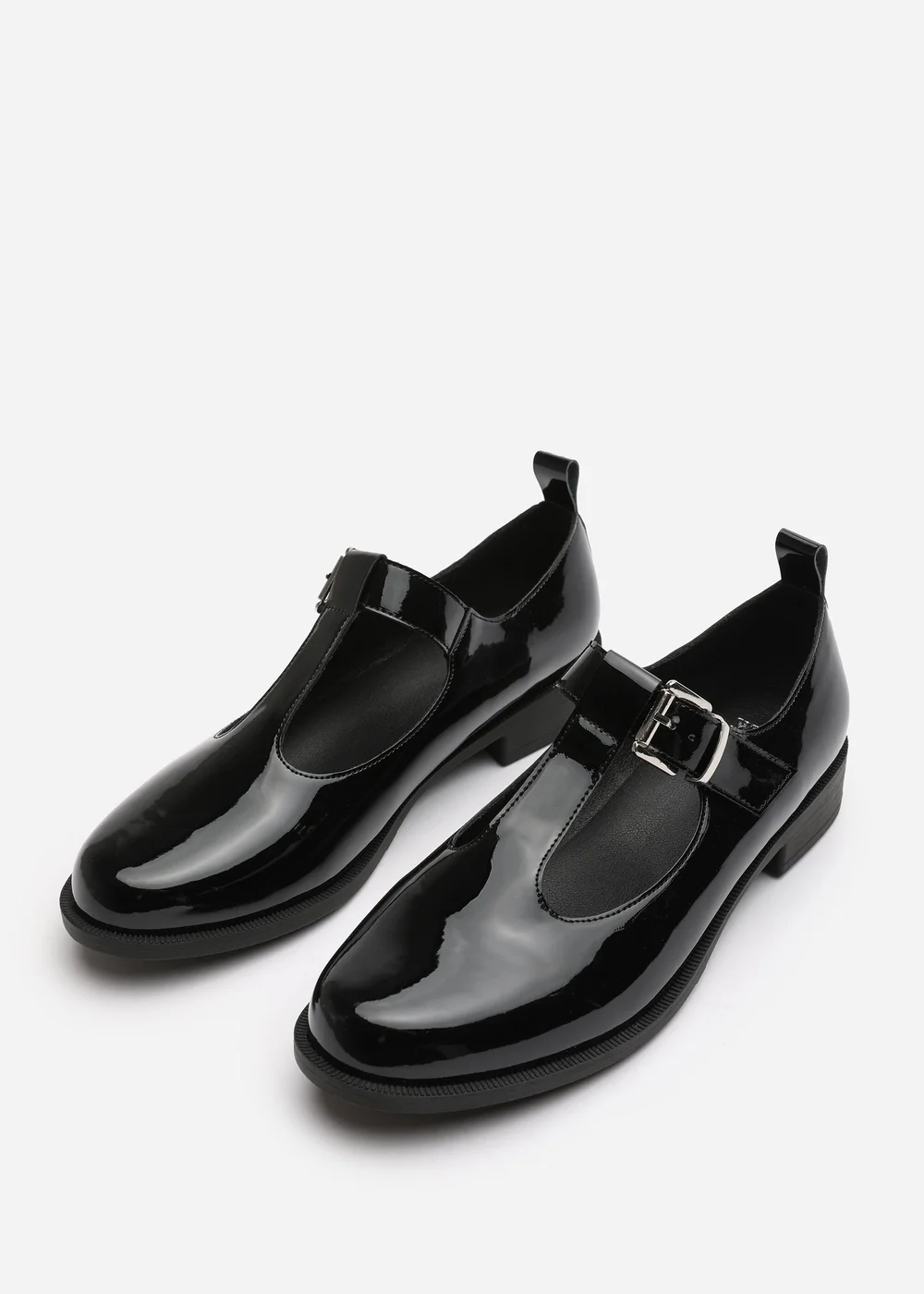 Where's That From Natalie Black Patent Extra Wide-Fit Mary Janes Loafers - 4 Image 4
