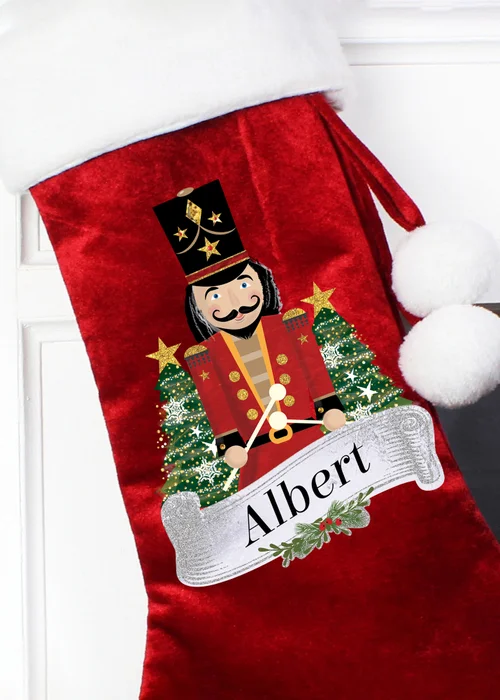 Personalised Memento Company Red Nutcracker Red Stocking - One Size Image 2