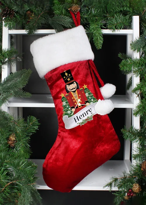 Personalised Memento Company Red Nutcracker Red Stocking - One Size Image 3