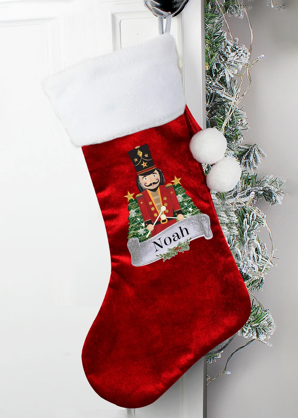 Personalised Memento Company Red Nutcracker Red Stocking - One Size Image 1