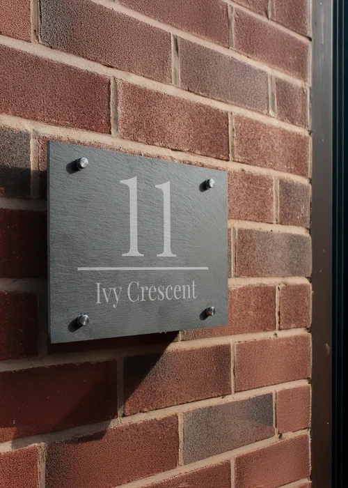 Personalised Memento Company Black Large Number Slate House Sign - One Size Image 3