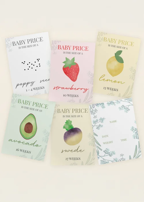 Personalised Memento Company Multi Bump to Baby Pregnancy Milestone Cards - One Size Image 3