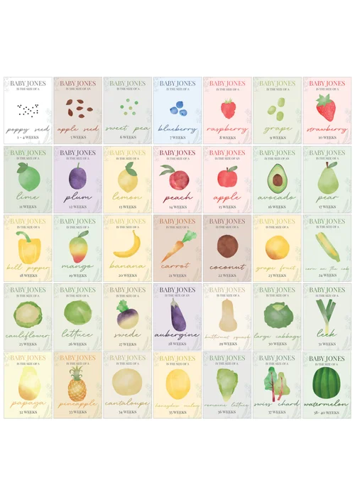 Personalised Memento Company Multi Bump to Baby Pregnancy Milestone Cards - One Size Image 6