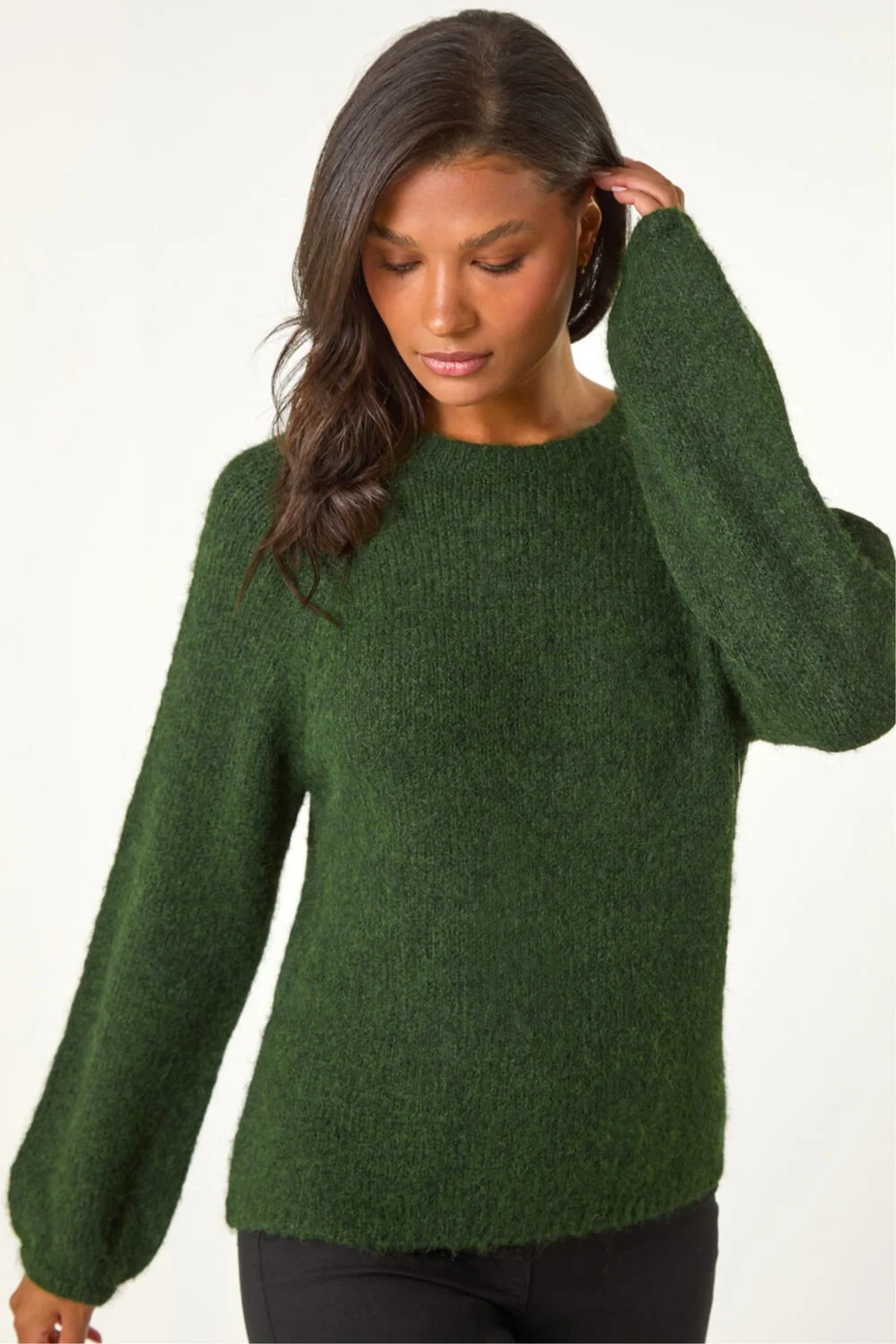 Roman Khaki Soft Knit Blouson Jumper - 12 Image 2