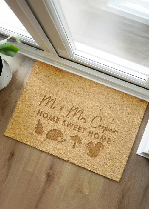 Personalised Memento Company Brown Pumpkin Rectangle Doormat - One Size Image 3