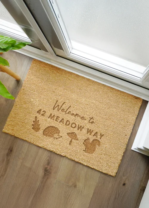 Personalised Memento Company Brown Pumpkin Rectangle Doormat - One Size Image 2