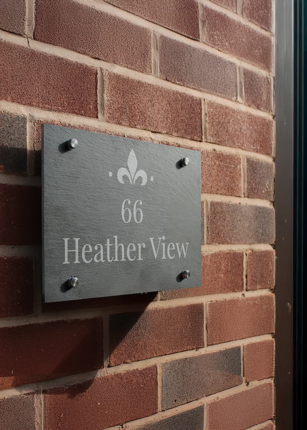 Personalised Memento Company Black Ornate Slate House Sign - One Size Image 3