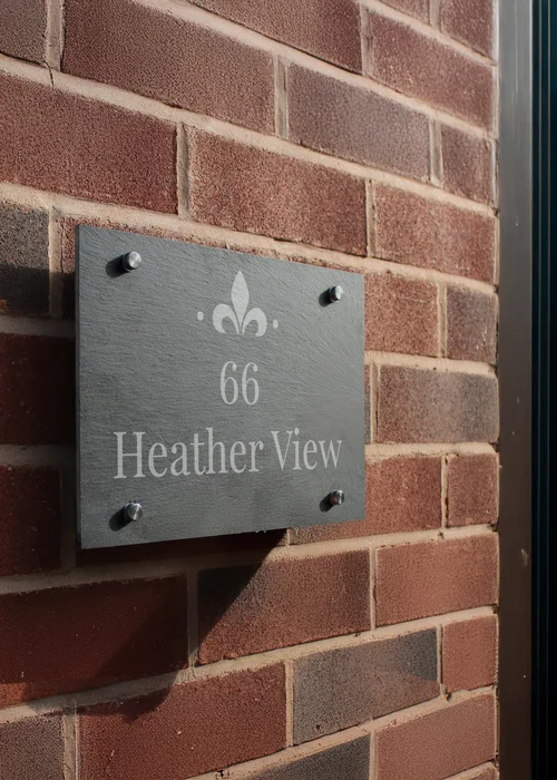 Personalised Memento Company Black Ornate Slate House Sign - One Size Image 3
