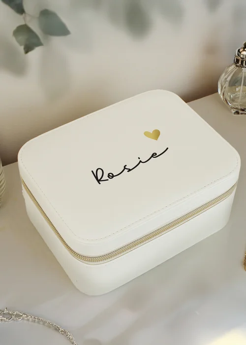 Personalised Memento Company White Travel Jewellery Box - One Size Image 1