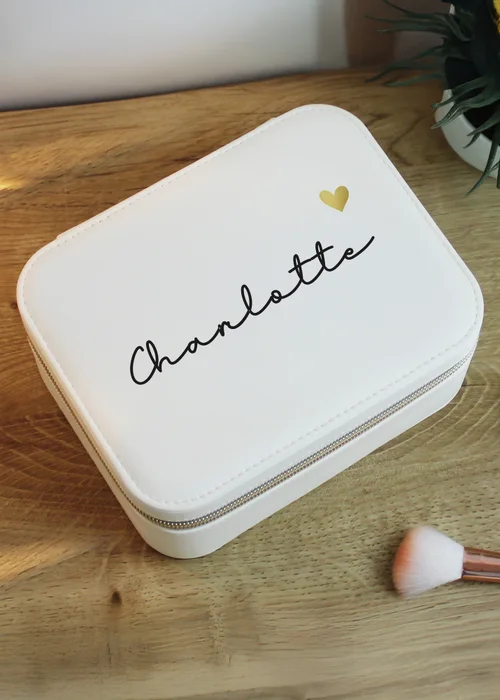 Personalised Memento Company White Travel Jewellery Box - One Size Image 3