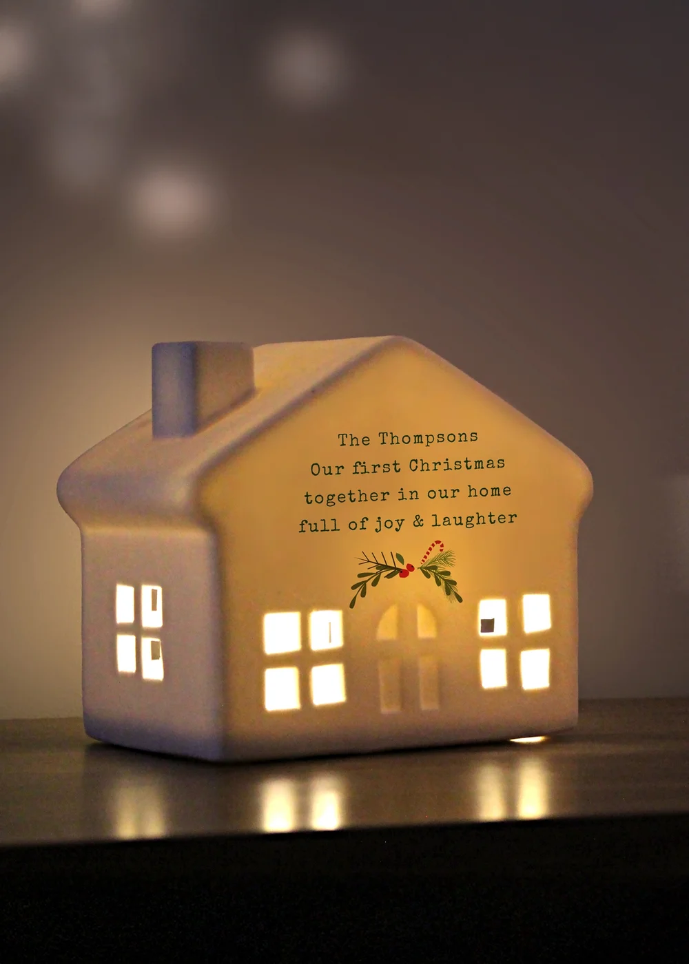 Personalised Memento Company White Christmas LED House - One Size Image 5
