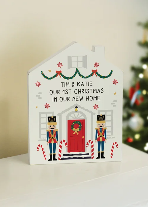 Personalised Memento Company White Nutcracker Christmas House Ornament - One Size Image 2