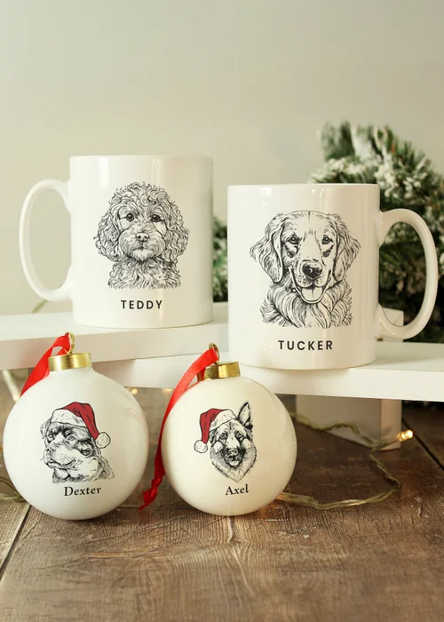 Personalised Memento Company White Dog Breed Christmas Bauble - One Size Image 6