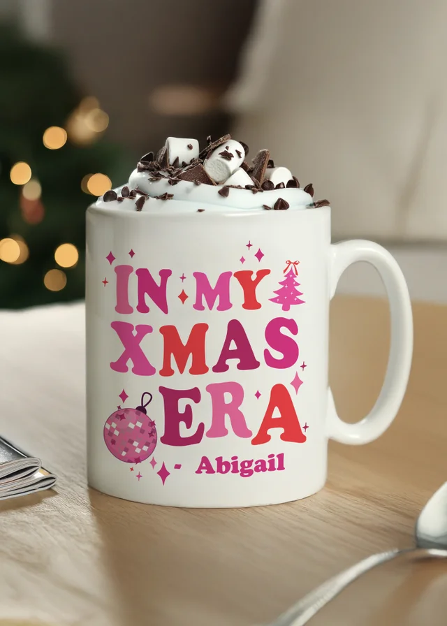 Personalised Memento Company White In My Christmas Era Mug