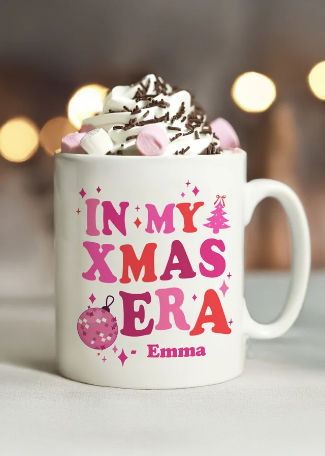 Personalised Memento Company White In My Christmas Era Mug