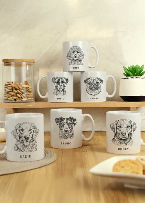 Personalised Memento Company White Dog Breed Mug - One Size Image 3