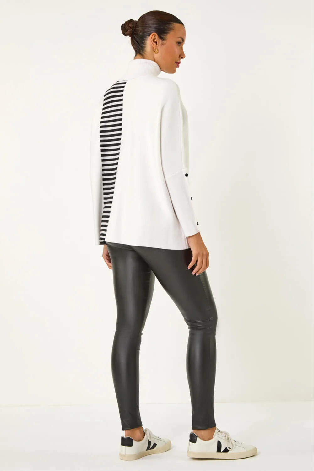 Roman Ivory Stripe Colour Block Jumper - 20 Image 3