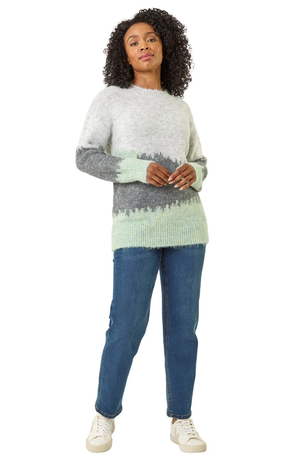 Roman Grey Petite Abstract Knit Jumper - 18 Image 2