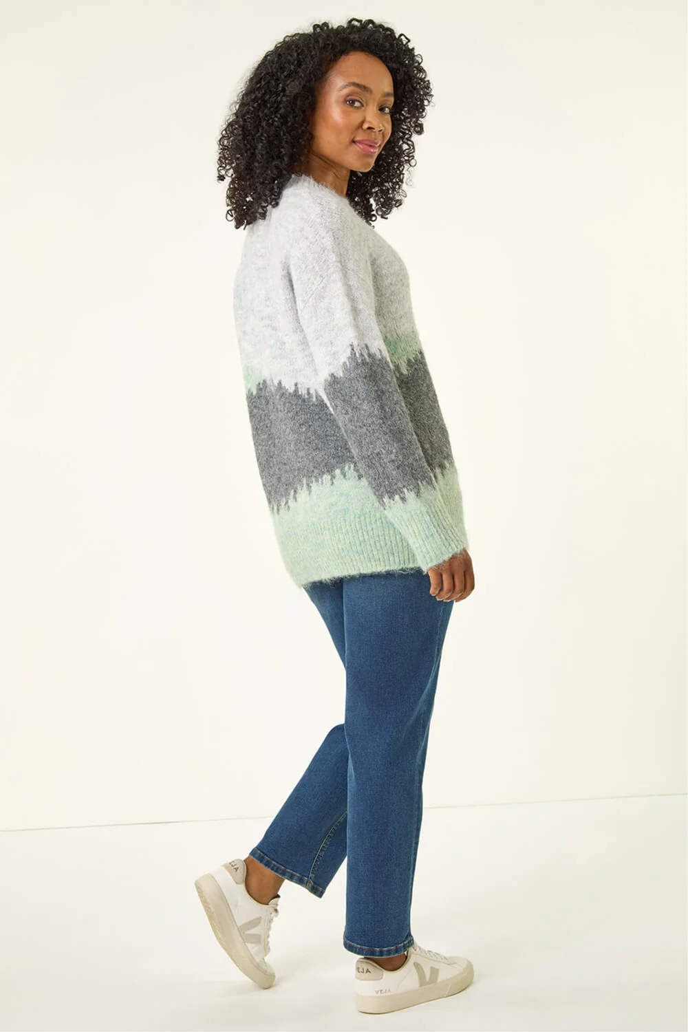 Roman Grey Petite Abstract Knit Jumper - 18 Image 4