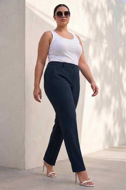 Roman Navy Curve Straight Leg Trouser - 20 Image 1