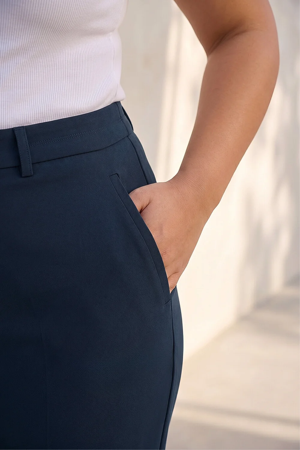 Roman Navy Curve Straight Leg Trouser - 20 Image 4
