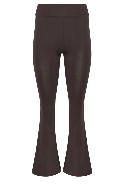 PixieGirl Petite Chocolate Brown Fold Over Flared Leggings - 18/l27 Image 5