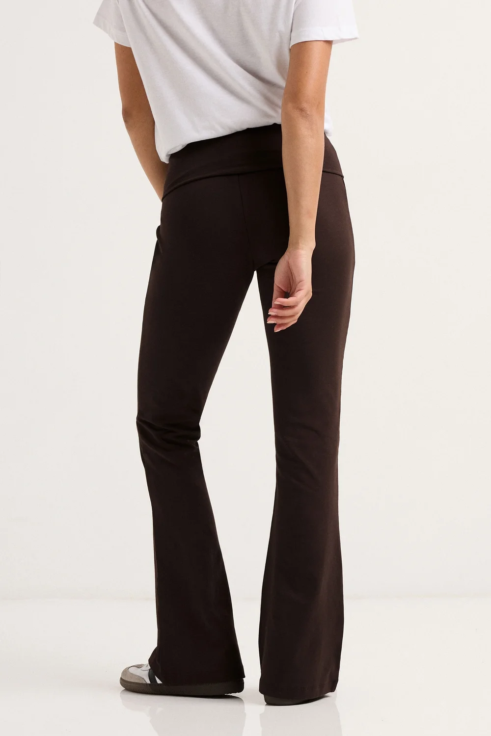PixieGirl Petite Chocolate Brown Fold Over Flared Leggings - 18/l27 Image 3