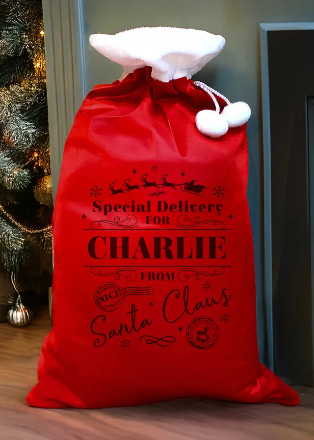 Personalised Memento Company Special Delivery Red Sack