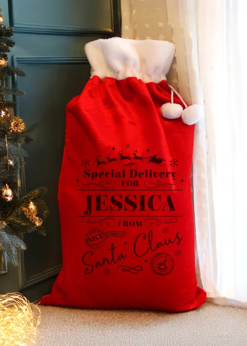 Personalised Memento Company Special Delivery Red Sack - One Size Image 2