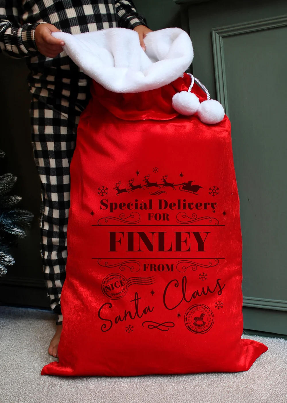 Personalised Memento Company Special Delivery Red Sack - One Size Image 3