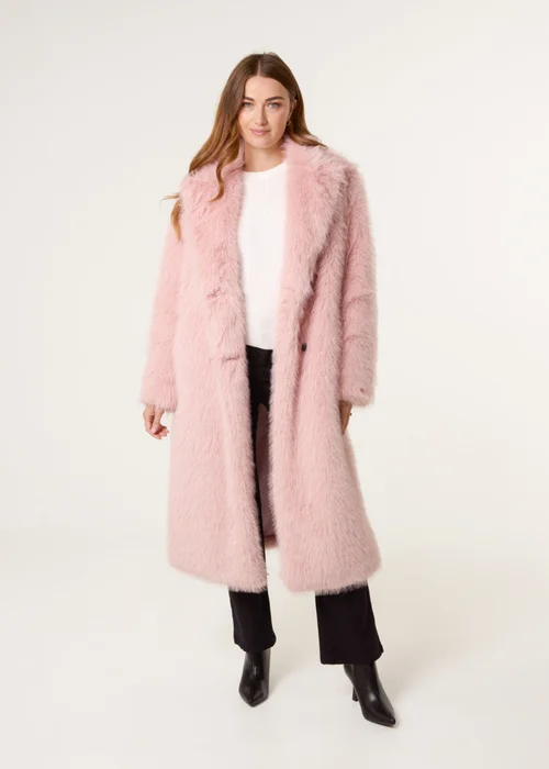Blue Vanilla Pink Long Fluffy Coat - M Image 2