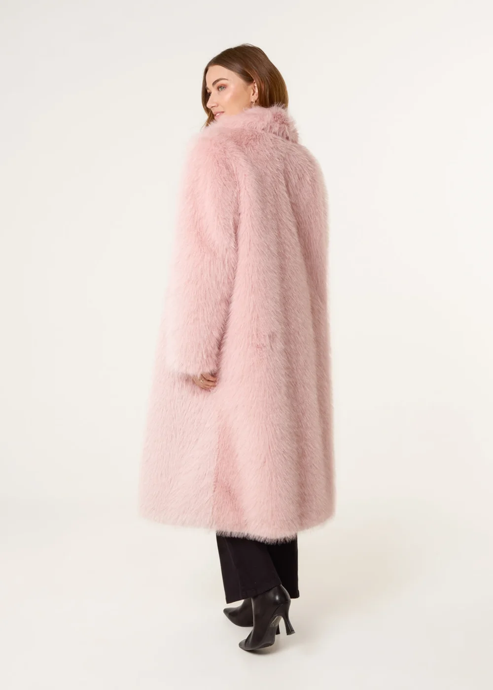 Blue Vanilla Pink Long Fluffy Coat - M Image 4