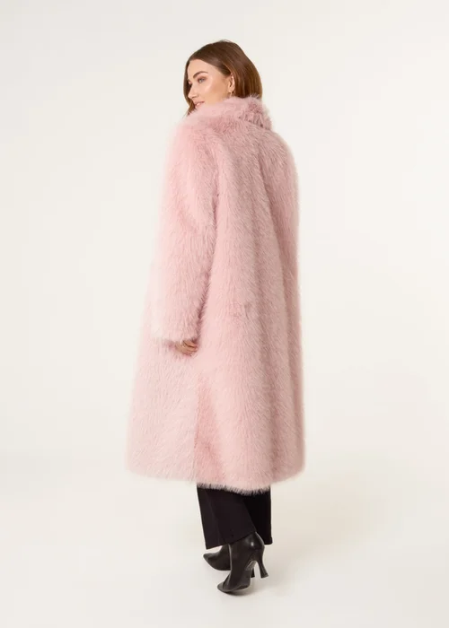 Blue Vanilla Pink Long Fluffy Coat - M Image 4