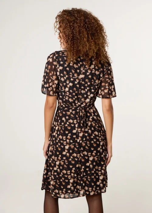 Blue Vanilla Black Mark Making Crew Neck Dress - S Image 4