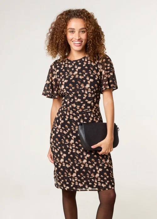 Blue Vanilla Black Mark Making Crew Neck Dress - S Image 1