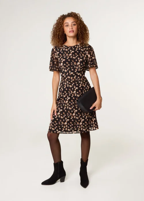 Blue Vanilla Black Mark Making Crew Neck Dress - S Image 2