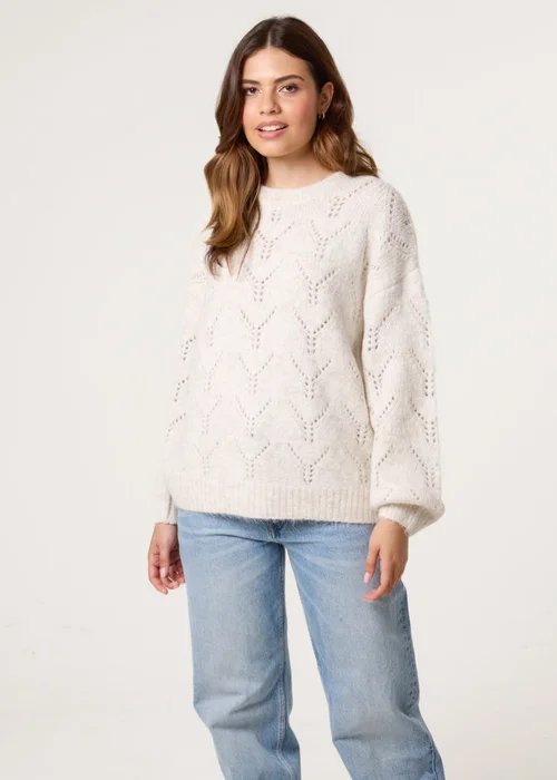 Blue Vanilla Stone Stitch Detail Jumper - M/L Image 5