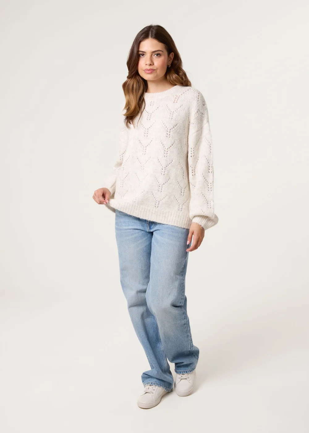 Blue Vanilla Stone Stitch Detail Jumper - M/L Image 3