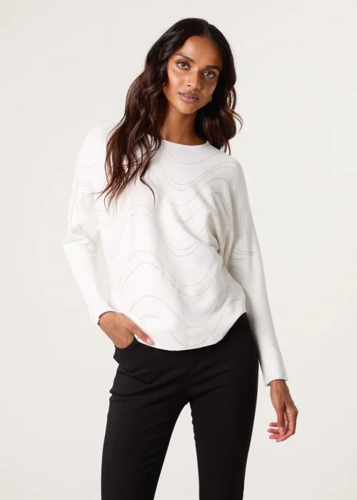 Blue Vanilla Ivory Rhinestone Jumper - M/L Image 1