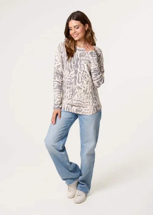 Blue Vanilla Stone Leopard Print Jumper - M/L Image 2