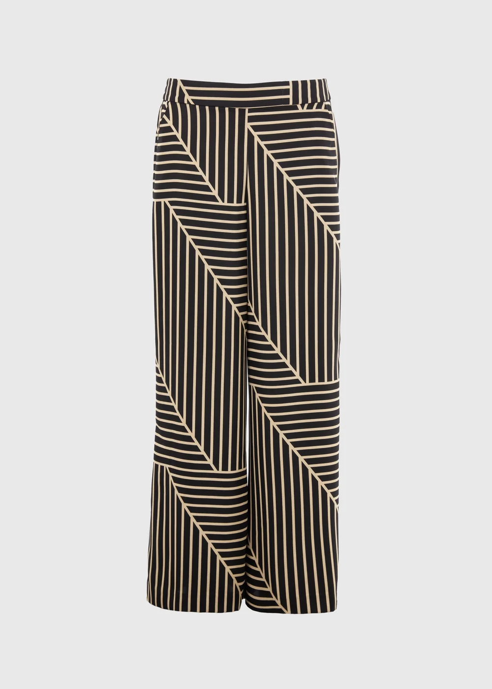 Et Vous Camel Stripe Satin Wide Leg Co Ord Trousers - 22/L29 Image 4