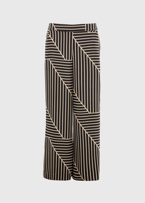 Et Vous Camel Stripe Satin Wide Leg Co Ord Trousers - 22/L29 Image 4